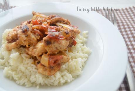 Pollo marinado en za'atar