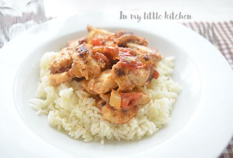 Pollo marinado en za'atar