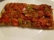 Coca tomate pimientos valenciana