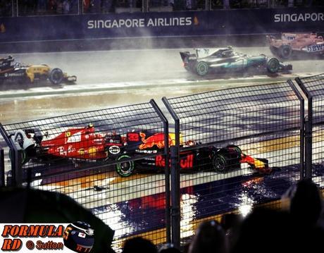 En Singapur Ricciardo logra su 7° podio del año y Verstappen el 7° abandono