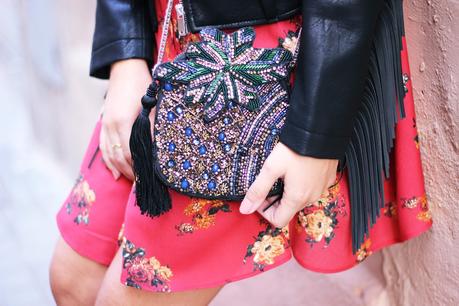 Vestido de flores + Biker