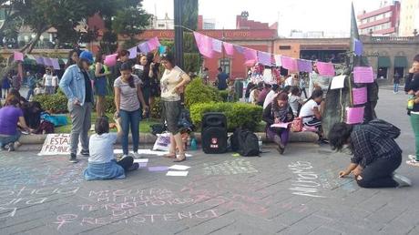 Potosinas realizan mitín y exigen justicia para Mara