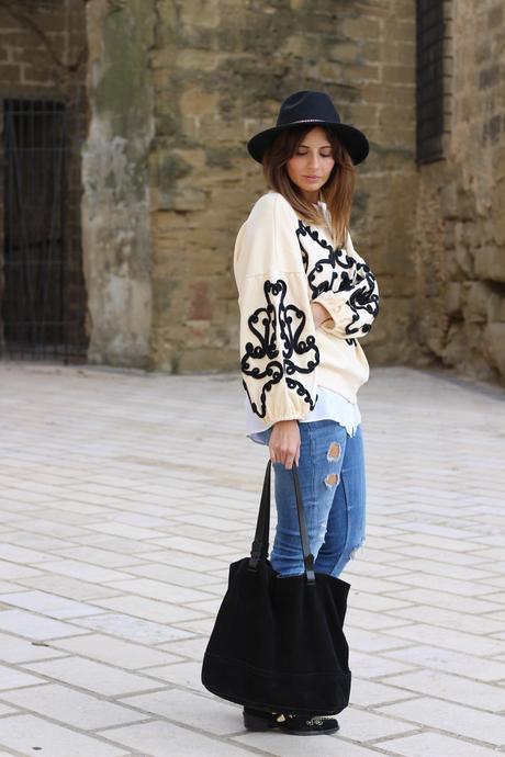 look sudadera zara olivia palermo blog de moda