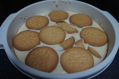 Flan con base de galletas