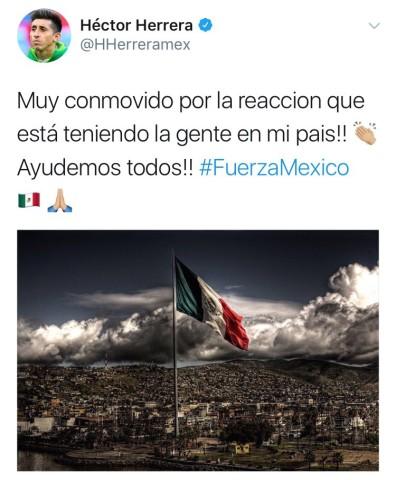 Futbolistas mexicanos en el extranjero mandan mensaje de apoyo a México