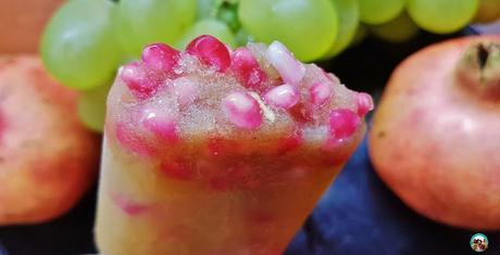 Polos de uvas y granada