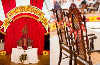 Detalles de una boda real inspirada en el circo