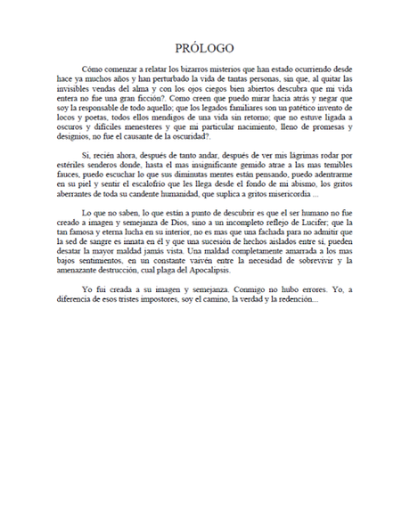 Mi Primer Libro ETERNA OSCURIDAD