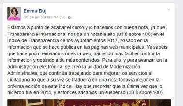 El ayuntamiento de Teruel es poco transparente en internet, según Transparencia Internacional de España