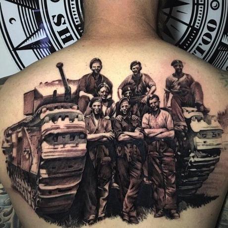 40 impresionantes tatuajes temáticos de guerra Parte 1