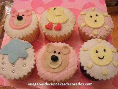 cupcakes decorados para bebes niño
