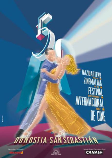 diseño gráfico carteles festival de cine de san sebastian 2002, juan baena