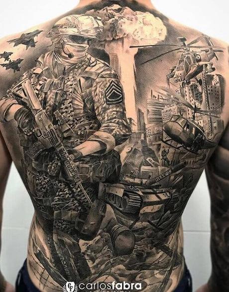 40 impresionantes tatuajes tematicos de guerra parte 2