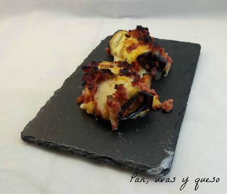 Rollitos de berenjena rellenos (tradicional o Thermomix)