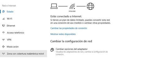 Crear una red wifi en Windows 10