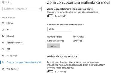 Crear una red wifi en Windows 10