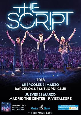 The Script actuarán en Barcelona y Madrid en marzo de 2018
