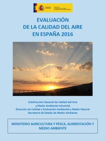 Evaluación de la Calidad del Aire en España 2016