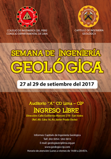 Los invitamos a participar de la Semana Geológica del CIP Lima