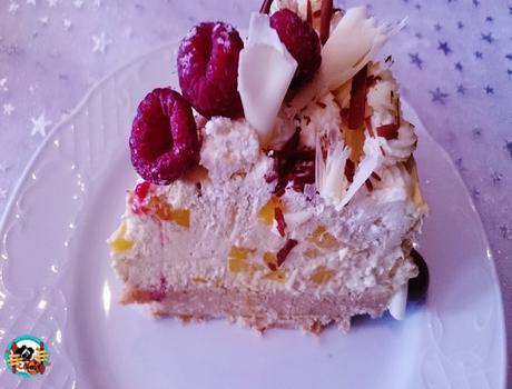 Pastel mágico de mango y chocolate blanco Pastel mágico de mango y chocolate blanco