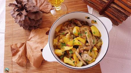 Salteado de papas con setas