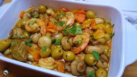 Salteado de papas con setas