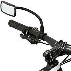 Wicked Chili – Espejo retrovisor para bicicleta, e-bike, monopatín, silla de ruedas, andador, cochecito, carro de golf, con cuello de cisne (Tamaño del Espejo: 104 x 42 mm, tubo de montaje, fabricado en Alemania)
