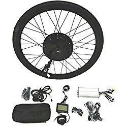 48V1500W Hub Motor Ebike Bicicleta ELÉCTRICA KIT DE CONVERSIÓN + LCD+ Tire Theebikemotor (Front Wheel, 26