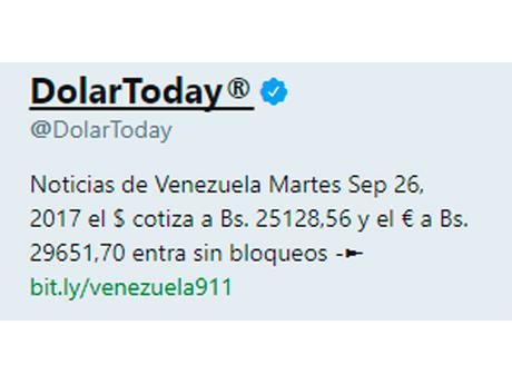 Bs 25.128,56   Así amaneció el #dólar #Paralelo este #martes #26Sep (@DolarToday) Que Locura...!!! #Dolares #Venezuela
