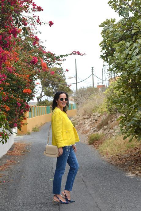 yellow-tweed-zara-jacket