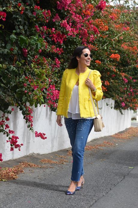 yellow-tweed-zara-jacket-outfit