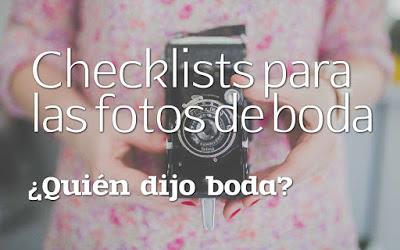 Checklists para fotos de boda