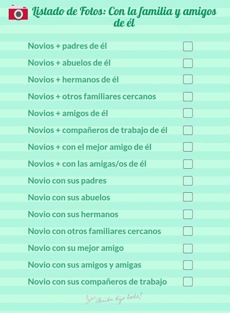 Ejemplo listado de fotos: con la familia y amigos de él