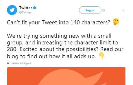 Twitter elimina el límite de 140 caracteres twitter elimina su limite de 140 caracteres