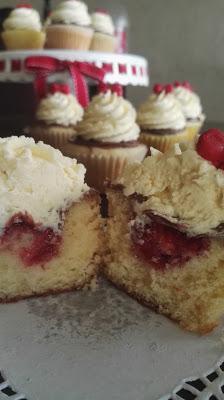 Cupcakes de frambuesa y limón Cupcakes de frambuesa y limón