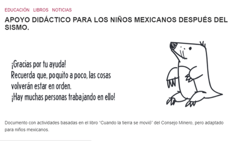 Recursos para hablar sobre el temblor a los niños