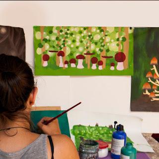 Pintant bolets 2 /Pintando setas 2