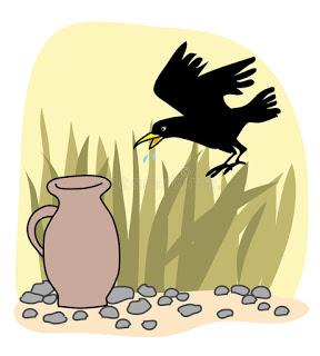 El cuervo de Esopo y la inteligencia de las aves