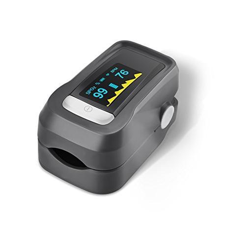 GHB Pulsímetro Oxímetro de Pulso y Monitor de Frecuencia Cardíaca con Pantalla OLED y Función de Auto-Apagado