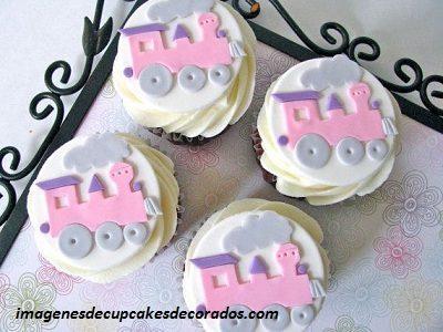 cupcakes de fondant para cumpleaños niña