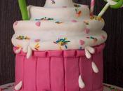 Tarta cupcake gigante- cumpleaños divertido