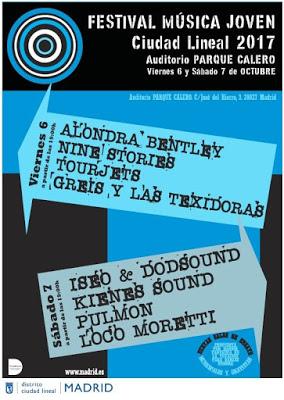 I Muestra de Música Joven de Ciudad Lineal (Madrid), gratis con Alondra Bentley, Iseo & Dodosound, Nine Stories...