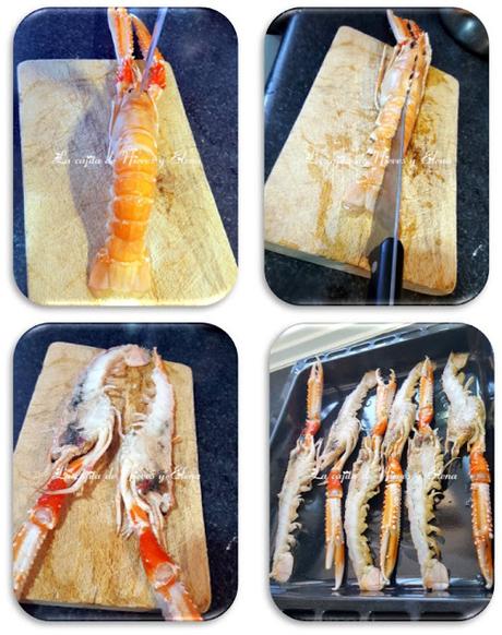 Cigalas al horno
