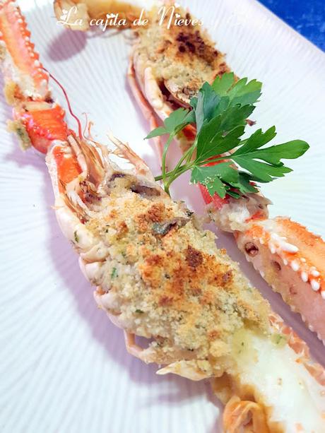 Cigalas al horno