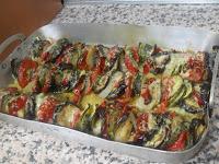 Gratinado de verduras con queso y orégano