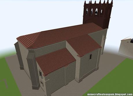 Réplica Minecraft de la Iglesia de Revilla del Campo, Burgos, España.