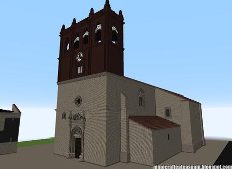 Réplica Minecraft de la Iglesia de Revilla del Campo, Burgos, España.