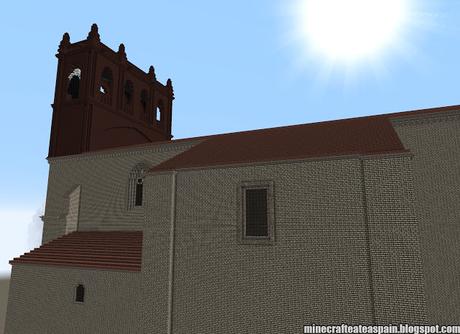 Réplica Minecraft de la Iglesia de Revilla del Campo, Burgos, España.