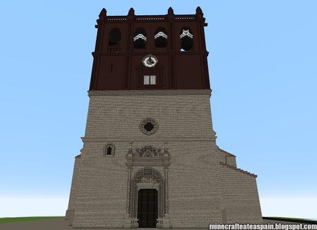 Réplica Minecraft de la Iglesia de Revilla del Campo, Burgos, España.