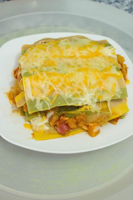 Lasaña fit de atún y verduras